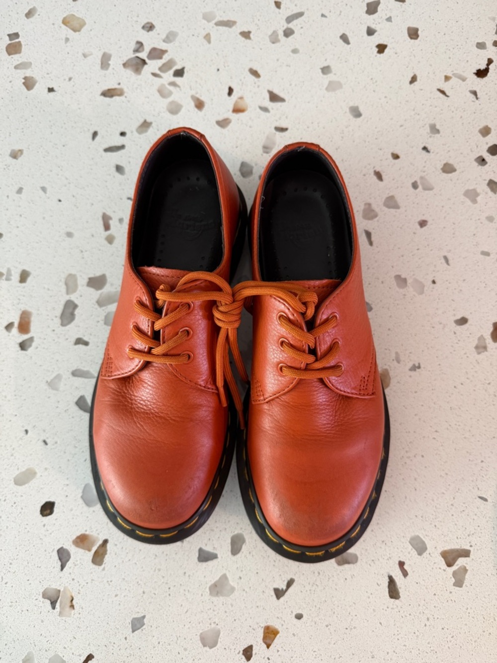 Dr. Martens 1461 VIRGINIA LEATHER OXFORD SHOES in Burnt Orange size 6